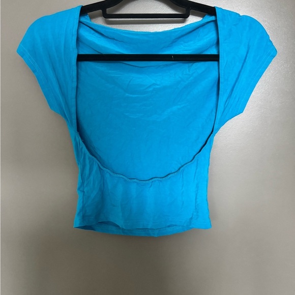 NWOT Blue Crop Top & bikini cover up - Picture 3 of 5